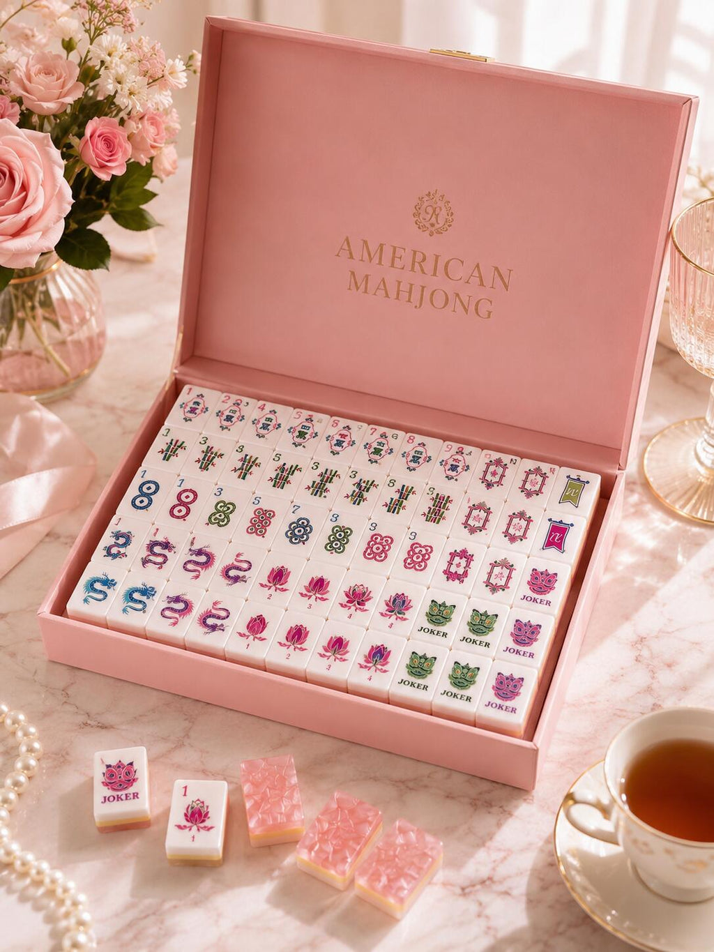 The Pink Diamon Mahjong Tiles