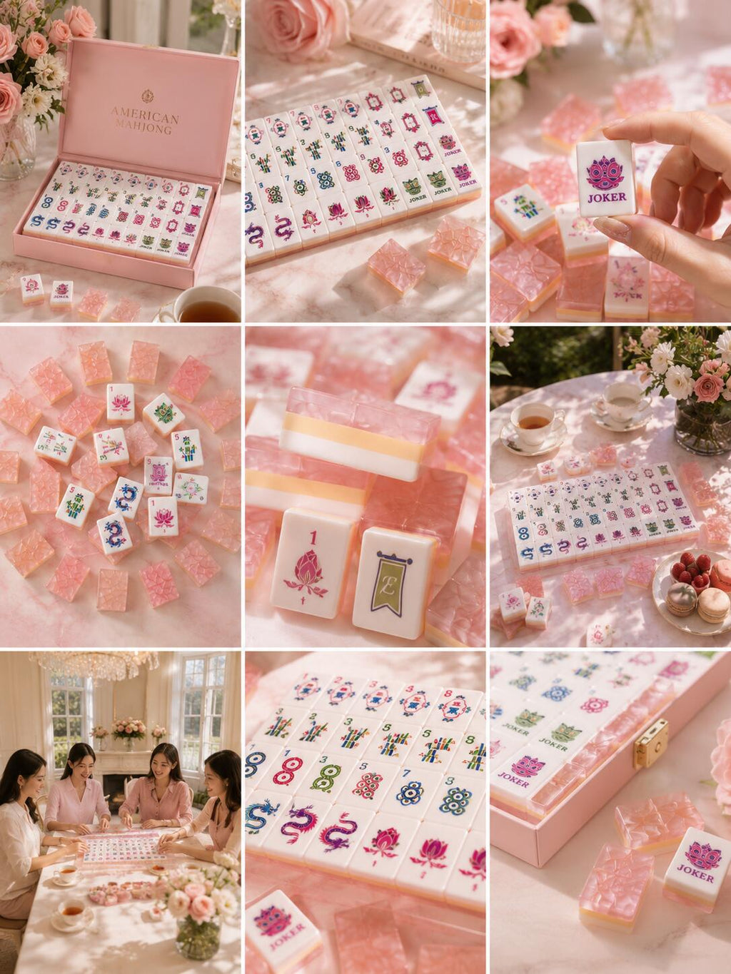 The Pink Diamon Mahjong Tiles