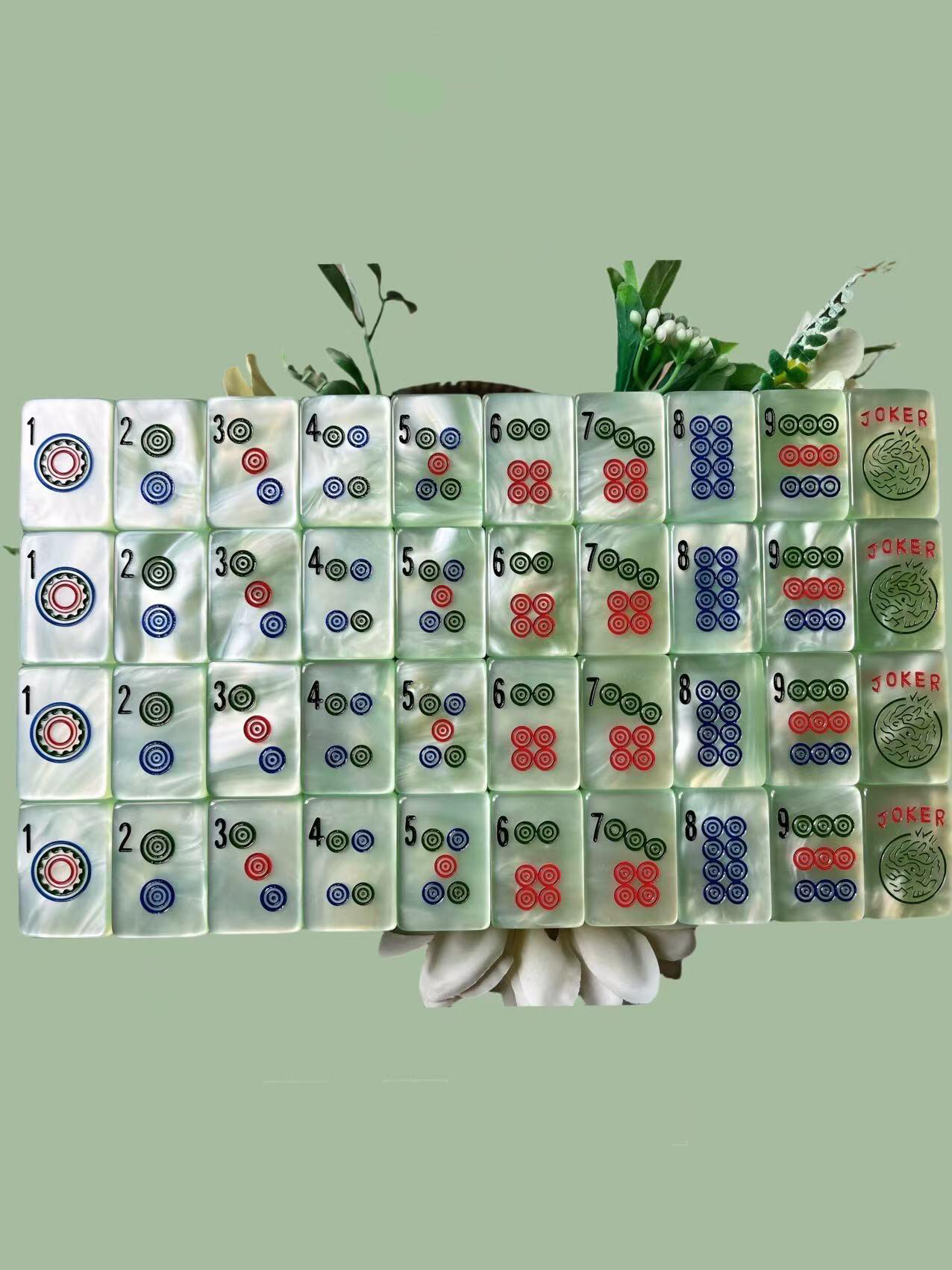 The Serene Jade Mahjong Tiles