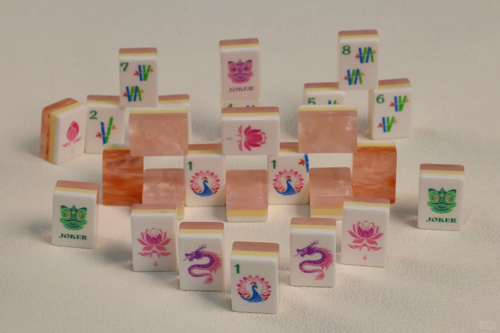 The Rose Crystal Mahjong Tiles