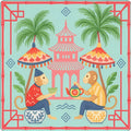 The Jungle Monkey Mahjong Mat