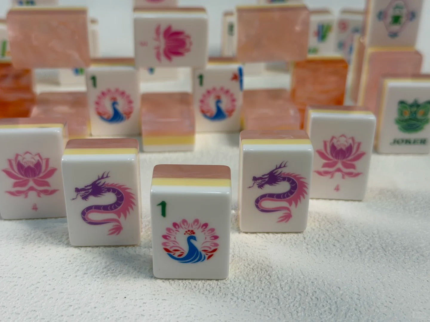 The Rose Crystal Mahjong Tiles